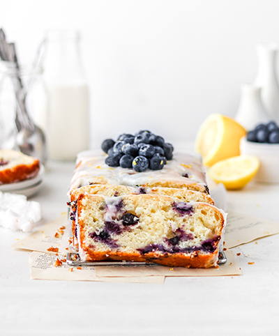 Sliced Lemon Blueberry Loaf