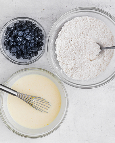 Loaf cake ingredients unmixed